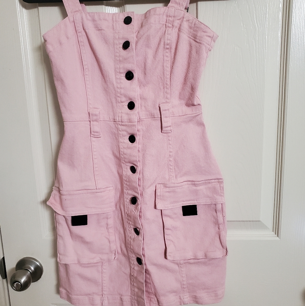 H&M button up mini dress